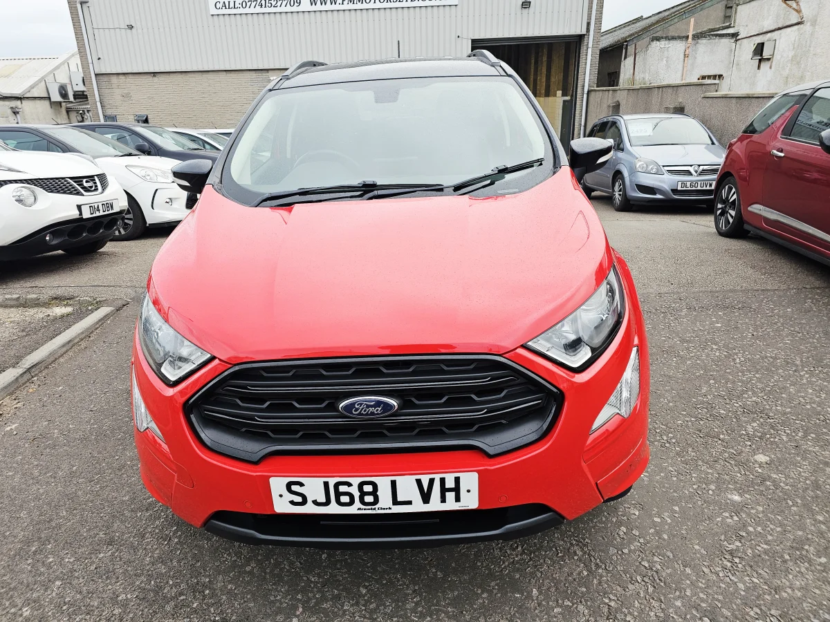 36k Miles! 2018 Red Ford Ecosport ST-Line, 1L Petrol.MOT March 2027.SUV,FSH.Ulez Free.Reverse Camera.1 Owner £8995